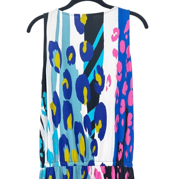HALE BOB Multicolored Leopard Sleeveless Jumpsuit Mixed Print Colorful Wide Leg - Picture 9 of 16